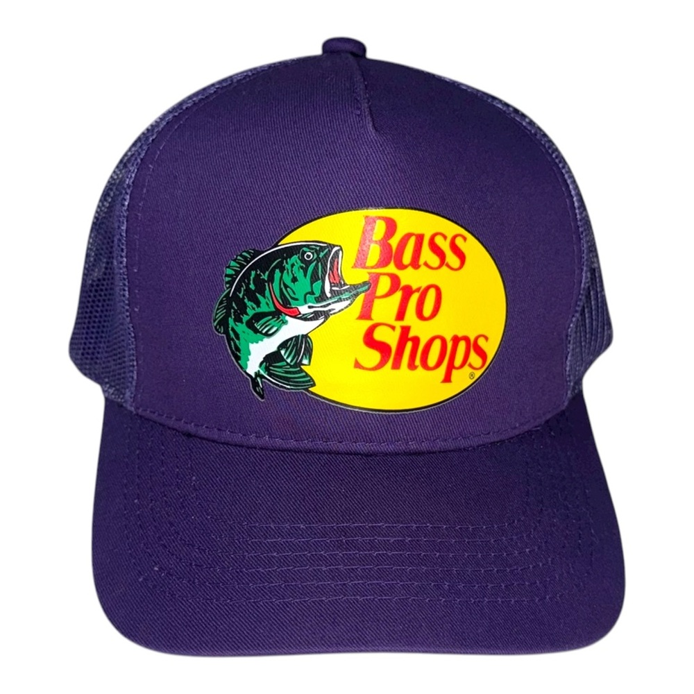 Bass Pro Shops Purple and‎ Yellow Fishing Hat